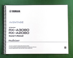 Yamaha RX-A3080 Instruction Manual: Full Color 192 Pages & Protective Covers!