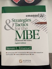 Bar Review Ser.: Strategies and Tactics® for the Mbe® : Multistate Bar Exam…