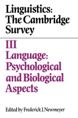Linguistics: The Cambridge Survey… by Newmeyer, Frederick Paperback / softback