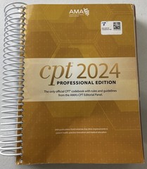 CPT Professional Edition 2024 by American Medical Association AMA Spiral