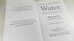 Water: For Health for Healing for Life by F. Batmanghelidj M.D. ~ 2003 HC