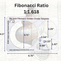 Fibonacci Spiral Stencil Template Golden Ratio Tool for Drawing and Design