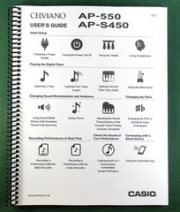 Casio AP-550 Instruction Manual: 164 Pages Coil Bound & Protective Covers!