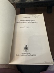 General Principles Of Quantum Mechanics Wolfgang Pauli PB 1980