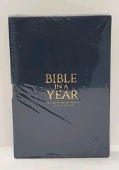 Bible in a Year – ESV Catholic Edition – Navy Bonded Leather Augustine Institute