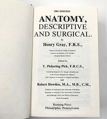 illustrated Running Press Edition of the American Classic Gray’s Anatomy HC 1974