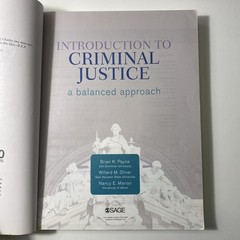 Introduction to Criminal Justice: A Balanced Approach – Paperback – GOOD