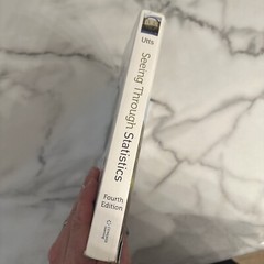 Seeing Through Statistics by Jessica M. Utts (2014, Trade Paperback, Revised…