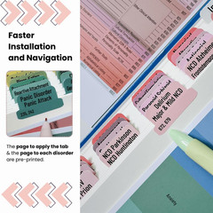 Index Tabs for DSM 5 TR, 112 Laminated Color-Coded Tabs with Alignment Guide