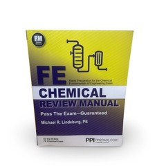 FE Chemical Review Manual Michael R. Lindeburg PE NCEES Exam Prep Book -New
