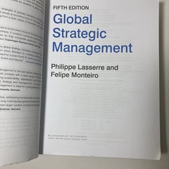 Global Strategic Management | By Philippe Lasserre and Felipe Monteiro | 2022