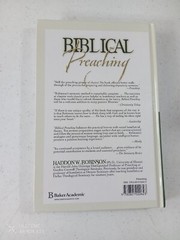 Biblical Preaching Haddon W Robinson 2nd ED Baker Academic 2008