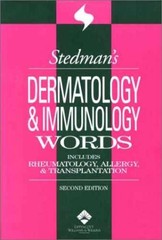 Dermatology & Immunology Words: Includes – Paperback, by Stedman’s – Very Good