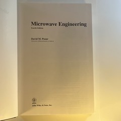 Wiley Microwave Engineering 4th Ed David M. Pozar 2012 HC Textbook
