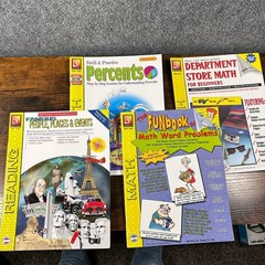 Remedia Publications Workbook Lot Math Reading Percents Word Problems 4 Books