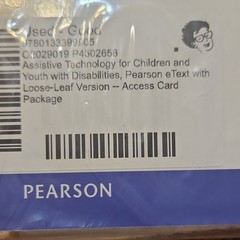 Pearson Assistive Technology for Children & Youth w/ Disabilities Loose-Leaf