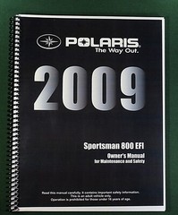 2009 Polaris Sportsman 800 EFI ATV Owner’s Manual: 136 Pages & Clear Covers!