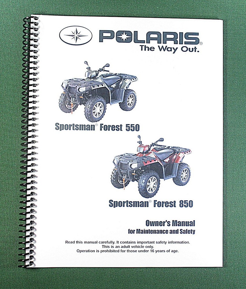 2011 Polaris Sportsman Forest 550 Owner’s Manual: 142 Pages & Clear Covers