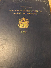 Transactions of The Royal Institution of Naval Architects 1964 484 pages