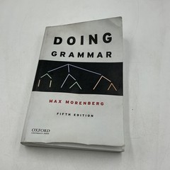 Doing Grammar Max Morenberg Oxford University Press White Trade PB 2014 USA