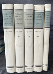 Letters of Samuel Johnson – Hyde Edition 5 volumes complete VG DJ Princeton