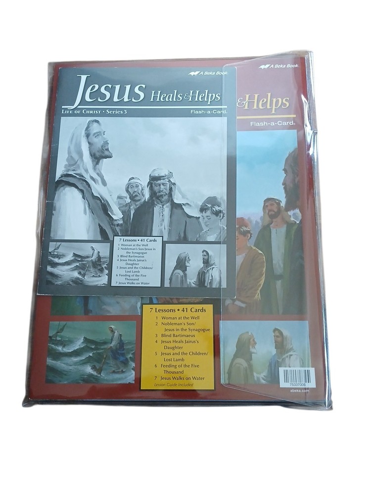 A Beka Book Jesus Heals & Helps 41 Flash-a-Card Bible Story Life Of Christ
