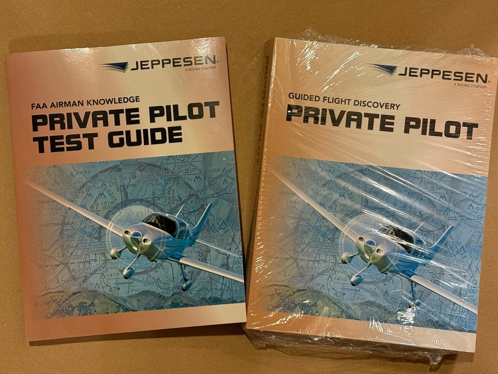 New FAA Airman Knowledge PRIVATE PILOT TEST GUIDE & GIIDED FLIGHT BOOKS Jeppesen