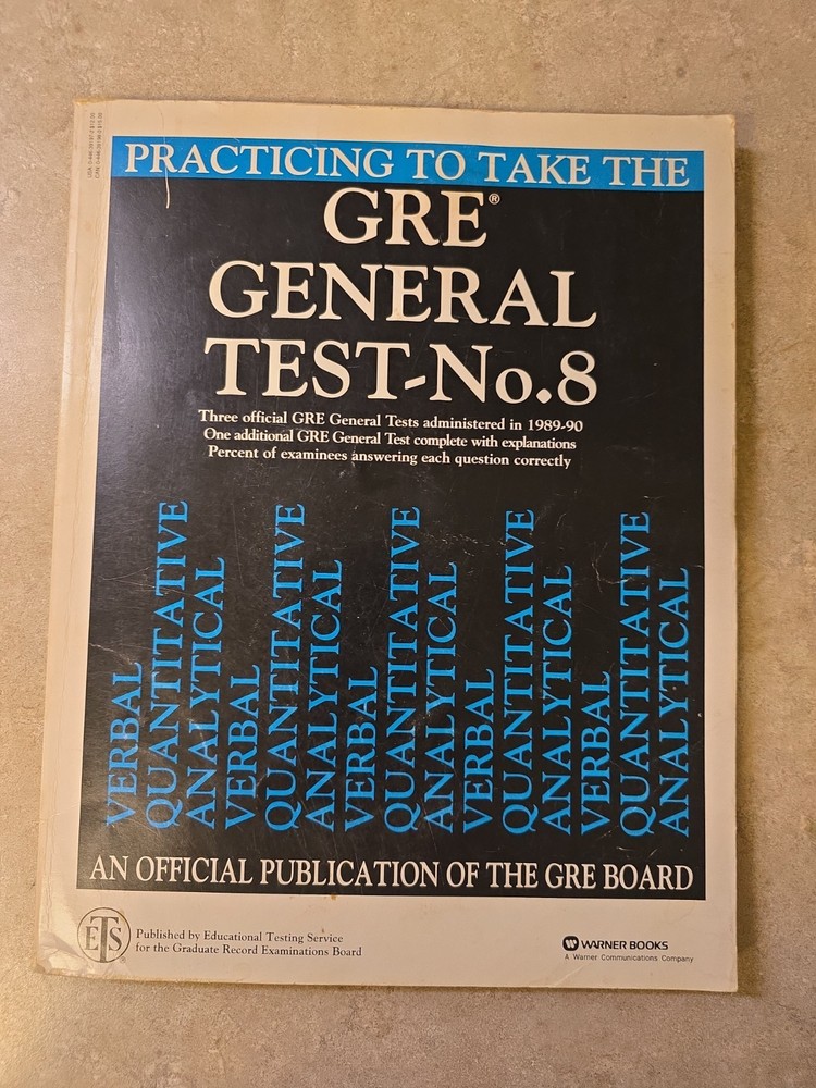Lot 2 Vintage ETS GRE Test Prep Books 1980s Graduate Exam Study Guides