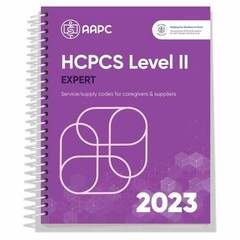 HCPCS Level II Expert 2023 (HCPCS Code – Spiral-bound, by aapc – Acceptable y