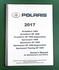 2017 Polaris Scrambler XP 1000 Owner’s Manual: 167 Pages & Protective Covers!