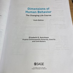 Dimensions of Human Behavior: The Changing Life Course – 6th ed. – Soft Back