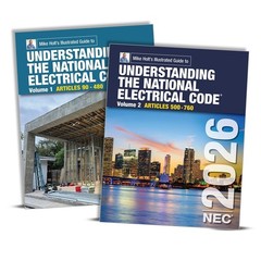 2026 Mike Holt’s Understanding the NEC, Volume 1 & 2 Textbook Set Exam Prep.