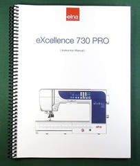 Elna Excellence 730 Pro Instruction Manual: 96 Pages & Protective Covers!