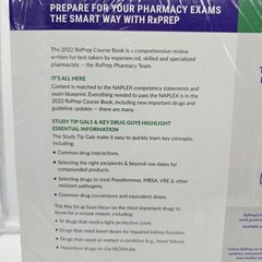 2022 NAPLEX Course Book RxPrep UWorld Pharmacy Exam Study Guide Sealed