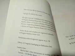 BIRD BY BIRD: Some Instructions on Writing and Life – Lamott, Anne PB Book