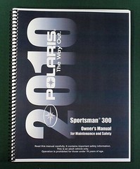 2010 Polaris Sportsman 300 Owner’s Manual: 133 Pages & Protective Covers!
