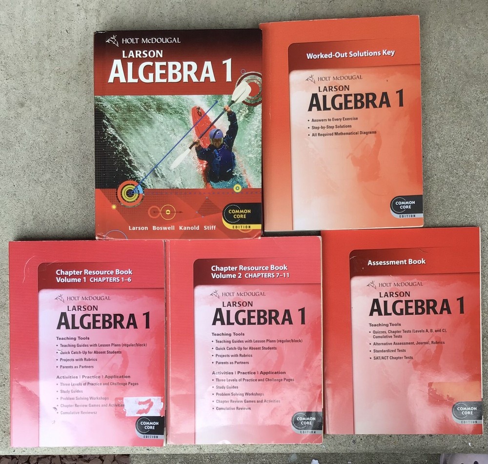 Holt McDougal Larson Algebra 1 Teacher Solution Key Tests Common Core Homeschool