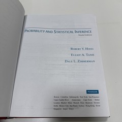 Probability and Statistical Inference by Dale Zimmerman, Robert Hogg…