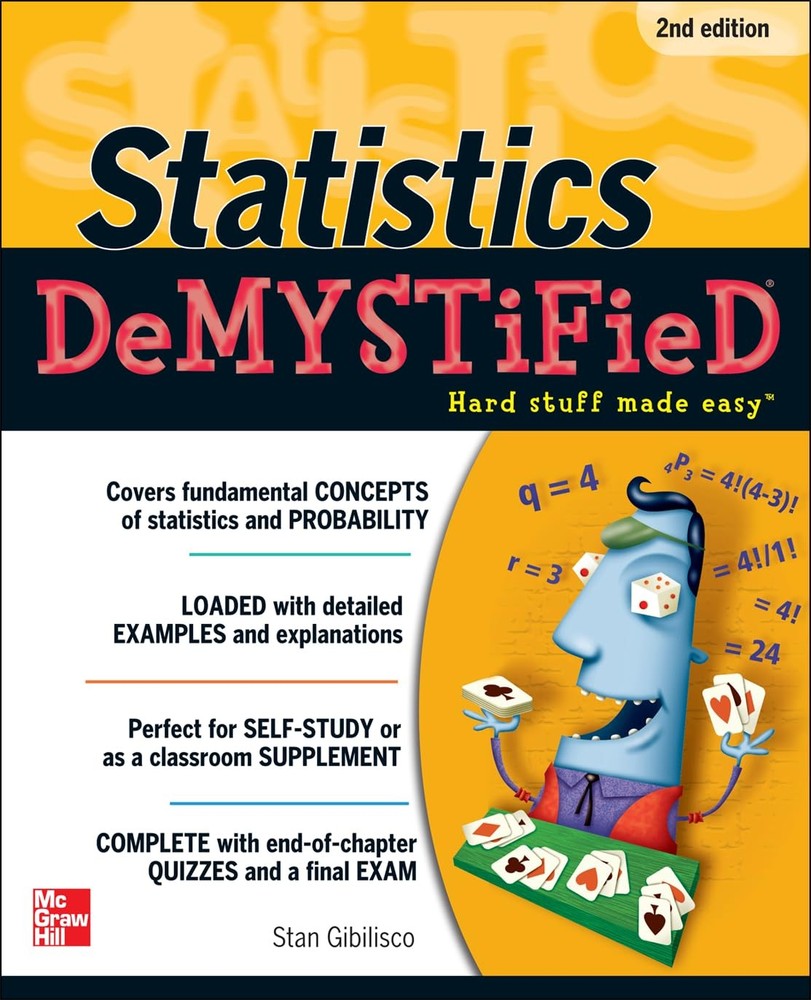 Statistics DeMYSTiFieD, 2nd Edition – paperback Gibilisco, Stan