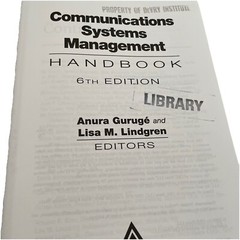 Handbook of Communications Systems – Hardcover, by Guruge Anura Gaetta – Good