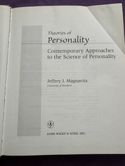 John Wiley & Sons Theories of Personality Hardcover 2001 Jeffrey J. Magnavita