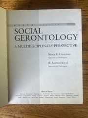 Social Gerontology 9th Ed Hardcover Hooyman Kiyak Allyn & Bacon 2011