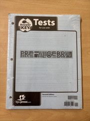Lot 4 BJU Press Pre-Algebra Second Edition Textbook Tests Activities Answer Key
