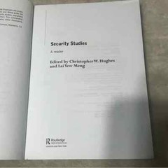 Security Studies A Reader Christopher W Hughes 2011