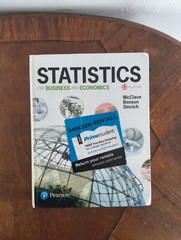 Statistics for Business and Economics by P. George Benson, Terry Sincich and…