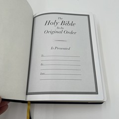 THE HOLY BIBLE IN ITS ORIGINAL ORDER Second Edition Lambskin Cover W Commentary