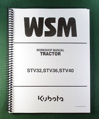 Kubota STV32 Workshop Manual: 383 Pages Full Color & Protective Covers!