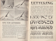 Vintage 1965 Speedball Textbook for Pen & Brush Lettering, fair cond.