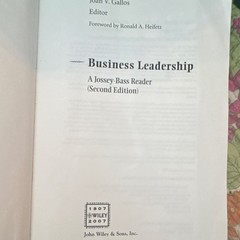 John Wiley & Sons Business Leadership Jossey-Bass Reader 2nd Ed PB 2007