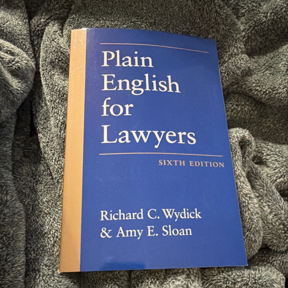 Plain English for Lawyers Sixth Edition Richard Wydick Amy Sloan Paperback Law